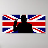 Wiinston Churchill Britse bulldog Poster (Voorkant)