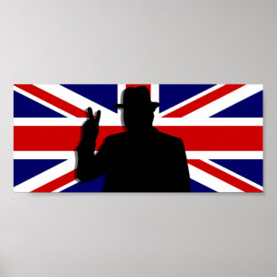 Wiinston Churchill Britse bulldog Poster