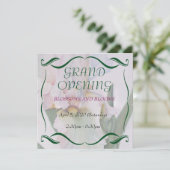 WIITE IRIS WATERVERF STROOMGROEP OPENEN INVITE KAART (Staand voorkant)