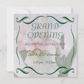 WIITE IRIS WATERVERF STROOMGROEP OPENEN INVITE KAART (Voorkant)