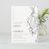 WIITE LINE DRAAIENDE FLORAAL... WE HEBBEN DE KNOT  BEDANKKAART (Staand voorkant)