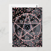 WiizyWitch Magic Witch Cosmic Cat Pentacle Magick Briefkaart (Voorkant / Achterkant)