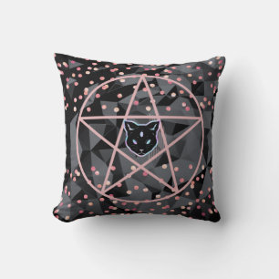 WiizyWitch Magic Witch Cosmic Cat Pentacle Magick Kussen