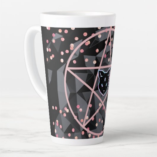 WiizyWitch Magic Witch Cosmic Cat Pentacle Magick Latte Mok (Linkerhoek)