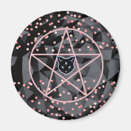 WiizyWitch Magic Witch Cosmic Cat Pentacle Magick Magneet