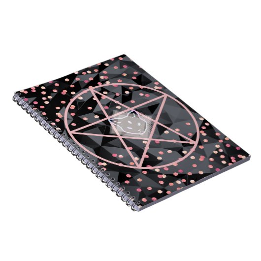 WiizyWitch Magic Witch Cosmic Cat Pentacle Magick Notitieboek (Rechterzijde)