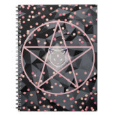 WiizyWitch Magic Witch Cosmic Cat Pentacle Magick Notitieboek (Voorkant)