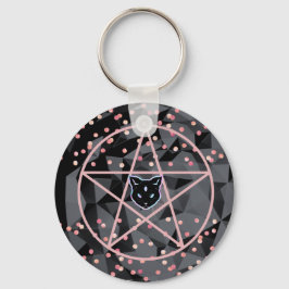 WiizyWitch Magic Witch Cosmic Cat Pentacle Magick Sleutelhanger