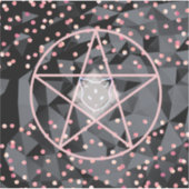 WiizyWitch Magic Witch Cosmic Cat Pentacle Magick Sticker (Voorkant)