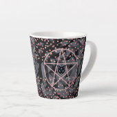 WiizyWitch Magische Heksen Kosmische Kat Pentakel  Latte Mok (Rechterhoek)