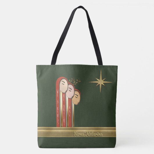 Wij 3 Kings - Art Deco-kerstmis op maat Tote Bag (Voorkant)