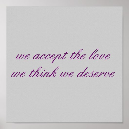 wij aanvaarden het loveau dat wij verdienen . poster (Voorkant)