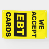 Wij accepteren EBT-kaarten Gemakswinkel Winkel Muu Spandoek (Horizontaal)