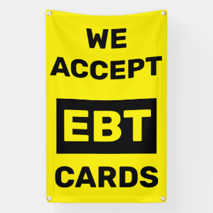 Wij accepteren EBT-kaarten Gemakswinkel Winkel Muu Spandoek