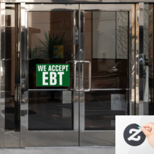 WIJ ACCEPTEREN EBT Rood bedrijfspaneel Raamsticker