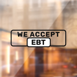 Wij Accepteren EBT Winkel Winkel Bedrijf Raamsticker