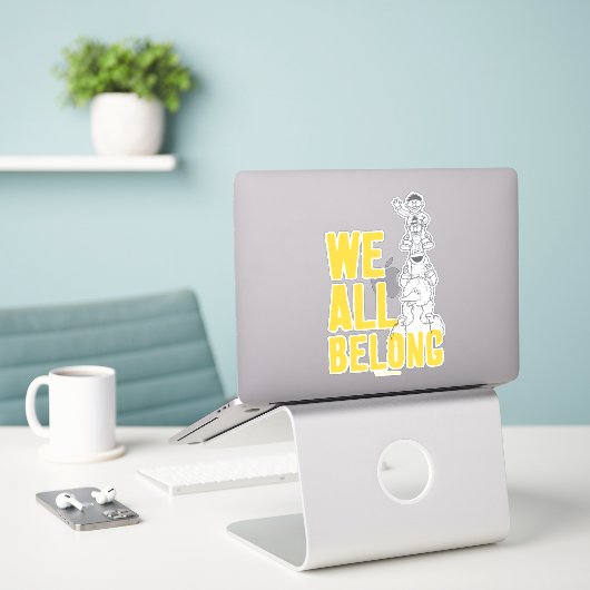 Wij allen Belong Sticker (Laptop op bureau)