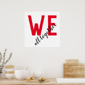 Wij allen samen Teamwork Motivatie inspiratie Poster (Keuken)