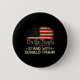 Wij als mensen staan voor Donald Trump 2024 Amerik Ronde Button 5,7 Cm