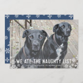 Wij aten de Kerstkaart van de ongehoorzame lijst (Voorkant / Achterkant)