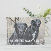 Wij aten de Kerstkaart van de ongehoorzame lijst (Staand voorkant)