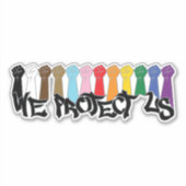 Wij Beschermen Ons Sticker (Voorkant)