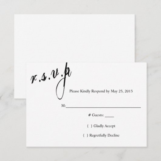 Wij Besloten Altijd Trouw RSVP Kaart (Voorkant / Achterkant)