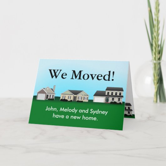 Wij bewogen de Kaarten van de Adreswijziging (Voorkant)