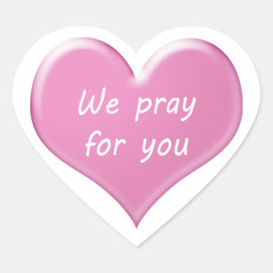 Wij bidden voor u hart sticker