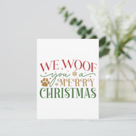 Wij blaffen jullie een vrolijk kerstfeest feestdagenkaart