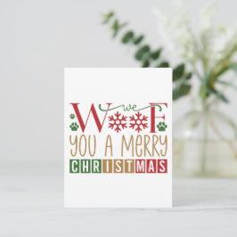 Wij blaffen jullie een vrolijk kerstfeest feestdagenkaart