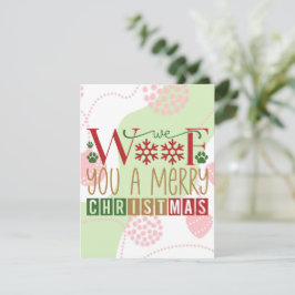 Wij blaffen jullie een vrolijk kerstfeest feestdagenkaart