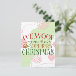 Wij blaffen jullie een vrolijk kerstfeest feestdagenkaart