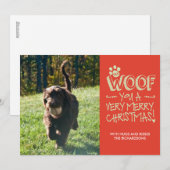 Wij blaffen u Vrolijke Kerstmis Feestdagenkaart (Voorkant / Achterkant)