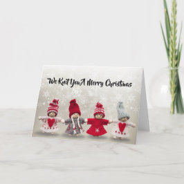 Wij breien u een Vrolijke Kerstkaart Feestdagen Kaart