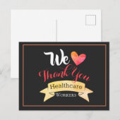 Wij danken de gezondheidswerkers briefkaart (Voorkant / Achterkant)