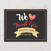 Wij danken de gezondheidswerkers briefkaart (Voorkant)