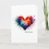 Wij danken u met heel ons hart bedankkaart (Voorkant)