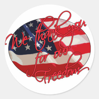 Wij danken u ronde sticker