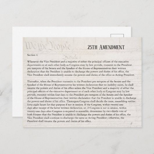 Wij, de 25e wijziging van de Grondwet, verzetten o Briefkaart (Voorkant / Achterkant)