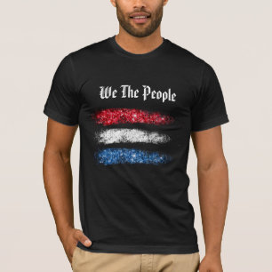*~* Wij de Abstracte Amerikaanse vlag van de mense T-shirt
