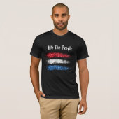 *~* Wij de Abstracte Amerikaanse vlag van de mense T-shirt (Voorkant volledig)