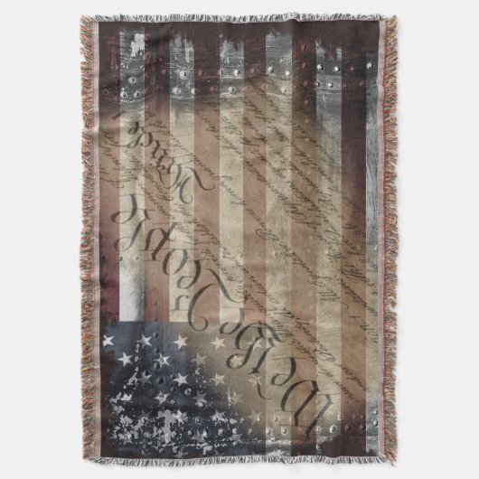 Wij, de  Amerikaanse vlag, gooien de lans Deken (Voorkant Verticaal)