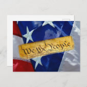 Wij de Amerikaanse vlag van de mensen Aankondigingskaart (Voorkant / Achterkant)