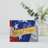 Wij de Amerikaanse vlag van de mensen Aankondigingskaart (Staand voorkant)