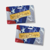 Wij de Amerikaanse vlag van de mensen Badge (Voor- en achterkant)