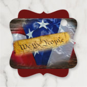 Wij de Amerikaanse vlag van de mensen Bedankjes Labels (Achterkant)