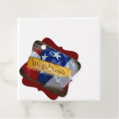 Wij de Amerikaanse vlag van de mensen Bedankjes Labels (In situ)