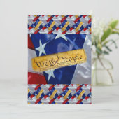 Wij de Amerikaanse vlag van de mensen Bedankkaart (Staand voorkant)