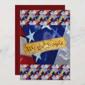 Wij de Amerikaanse vlag van de mensen Bedankkaart (Voorkant / Achterkant)